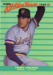 1988 Fleer All-Stars Baseball Cards    003      Ted Higuera